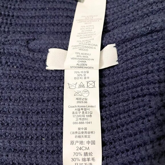 Coach Patch Beanie Hat Blue - Picture 12 of 14